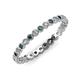 4 - Arria 2.00 mm London Blue Topaz and Lab Grown Diamond Eternity Band 