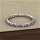 3 - Arria 2.00 mm Amethyst and Lab Grown Diamond Eternity Band 