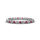 1 - Arria 2.00 mm Ruby and Lab Grown Diamond Eternity Band 