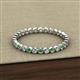 3 - Arria 2.00 mm Green Garnet and Lab Grown Diamond Eternity Band 