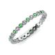 4 - Arria 2.00 mm Green Garnet and Lab Grown Diamond Eternity Band 
