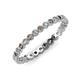 4 - Arria 2.00 mm Smoky Quartz and Lab Grown Diamond Eternity Band 