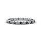 1 - Arria 2.00 mm Blue Diamond and Lab Grown Diamond Eternity Band 