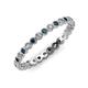 4 - Arria 2.00 mm Blue Diamond and Lab Grown Diamond Eternity Band 