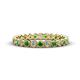 1 - Arria 2.40 mm Green Garnet and Lab Grown Diamond Eternity Band 