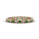 1 - Arria 2.40 mm Green Garnet and Lab Grown Diamond Eternity Band 