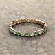 2 - Arria 2.40 mm Green Garnet and Lab Grown Diamond Eternity Band 