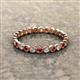 2 - Arria 2.40 mm Red Garnet and Lab Grown Diamond Eternity Band 