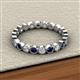 2 - Arria 2.70 mm Blue Sapphire and Lab Grown Diamond Eternity Band 