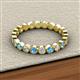 2 - Arria 2.70 mm Blue Topaz and Lab Grown Diamond Eternity Band 