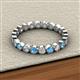 2 - Arria 2.70 mm Blue Topaz and Lab Grown Diamond Eternity Band 