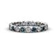 1 - Arria 2.70 mm Blue Diamond and Lab Grown Diamond Eternity Band 