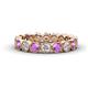 1 - Arria 3.00 mm Amethyst and Lab Grown Diamond Eternity Band 