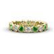 1 - Arria 3.00 mm Green Garnet and Lab Grown Diamond Eternity Band 