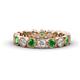 1 - Arria 3.00 mm Green Garnet and Lab Grown Diamond Eternity Band 