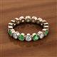 2 - Arria 3.00 mm Green Garnet and Lab Grown Diamond Eternity Band 