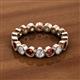 2 - Arria 3.00 mm Red Garnet and Lab Grown Diamond Eternity Band 
