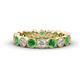 1 - Arria 3.00 mm Created Emerald and Lab Grown Diamond Eternity Band 