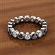 2 - Arria 3.00 mm Black Diamond and White Lab Grown Diamond Eternity Band 