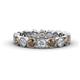 1 - Arria 3.00 mm Smoky Quartz and Lab Grown Diamond Eternity Band 
