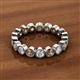 2 - Arria 3.00 mm Smoky Quartz and Lab Grown Diamond Eternity Band 