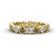 1 - Arria 3.00 mm Smoky Quartz and Lab Grown Diamond Eternity Band 