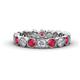 1 - Arria 3.00 mm Ruby and Lab Grown Diamond Eternity Band 