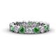 1 - Arria 3.00 mm Green Garnet and Lab Grown Diamond Eternity Band 