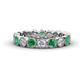 1 - Arria 3.00 mm Created Emerald and Lab Grown Diamond Eternity Band 