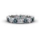 1 - Arria 3.00 mm Blue Diamond and White Lab Grown Diamond Eternity Band 