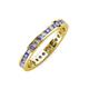3 - Celina 2.00 mm Round Tanzanite and Lab Grown Diamond Eternity Band 