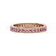 1 - Celina 2.00 mm Round Pink Tourmaline and Lab Grown Diamond Eternity Band 