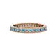 1 - Celina 2.00 mm Round Blue Topaz and Lab Grown Diamond Eternity Band 