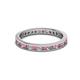 2 - Celina 2.00 mm Round Rhodolite Garnet and Lab Grown Diamond Eternity Band 