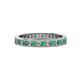 1 - Celina 2.00 mm Round Emerald and Lab Grown Diamond Eternity Band 