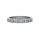 1 - Celina 2.00 mm Round Aquamarine and Lab Grown Diamond Eternity Band 