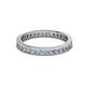 2 - Celina 2.00 mm Round Aquamarine and Lab Grown Diamond Eternity Band 