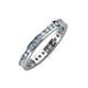 3 - Celina 2.00 mm Round Aquamarine and Lab Grown Diamond Eternity Band 