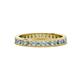 1 - Celina 2.00 mm Round Aquamarine and Lab Grown Diamond Eternity Band 
