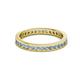 2 - Celina 2.00 mm Round Aquamarine and Lab Grown Diamond Eternity Band 