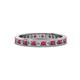 1 - Celina 2.00 mm Round Ruby and Lab Grown Diamond Eternity Band 