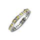 3 - Celina 2.00 mm Round Yellow Sapphire and Lab Grown Diamond Eternity Band 