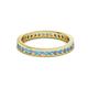 2 - Celina 2.00 mm Round Blue Topaz and Lab Grown Diamond Eternity Band 