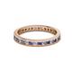 2 - Celina 2.00 mm Round Iolite and Lab Grown Diamond Eternity Band 