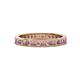 1 - Celina 2.00 mm Round Rhodolite Garnet and Lab Grown Diamond Eternity Band 