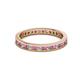 2 - Celina 2.00 mm Round Rhodolite Garnet and Lab Grown Diamond Eternity Band 