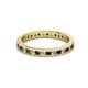 2 - Celina 2.00 mm Round Black Diamond and White Lab Grown Diamond Eternity Band 