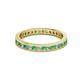 2 - Celina 2.00 mm Round Emerald and Lab Grown Diamond Eternity Band 