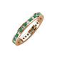 3 - Celina 2.00 mm Round Emerald and Lab Grown Diamond Eternity Band 