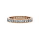 1 - Celina 2.00 mm Round Aquamarine and Lab Grown Diamond Eternity Band 